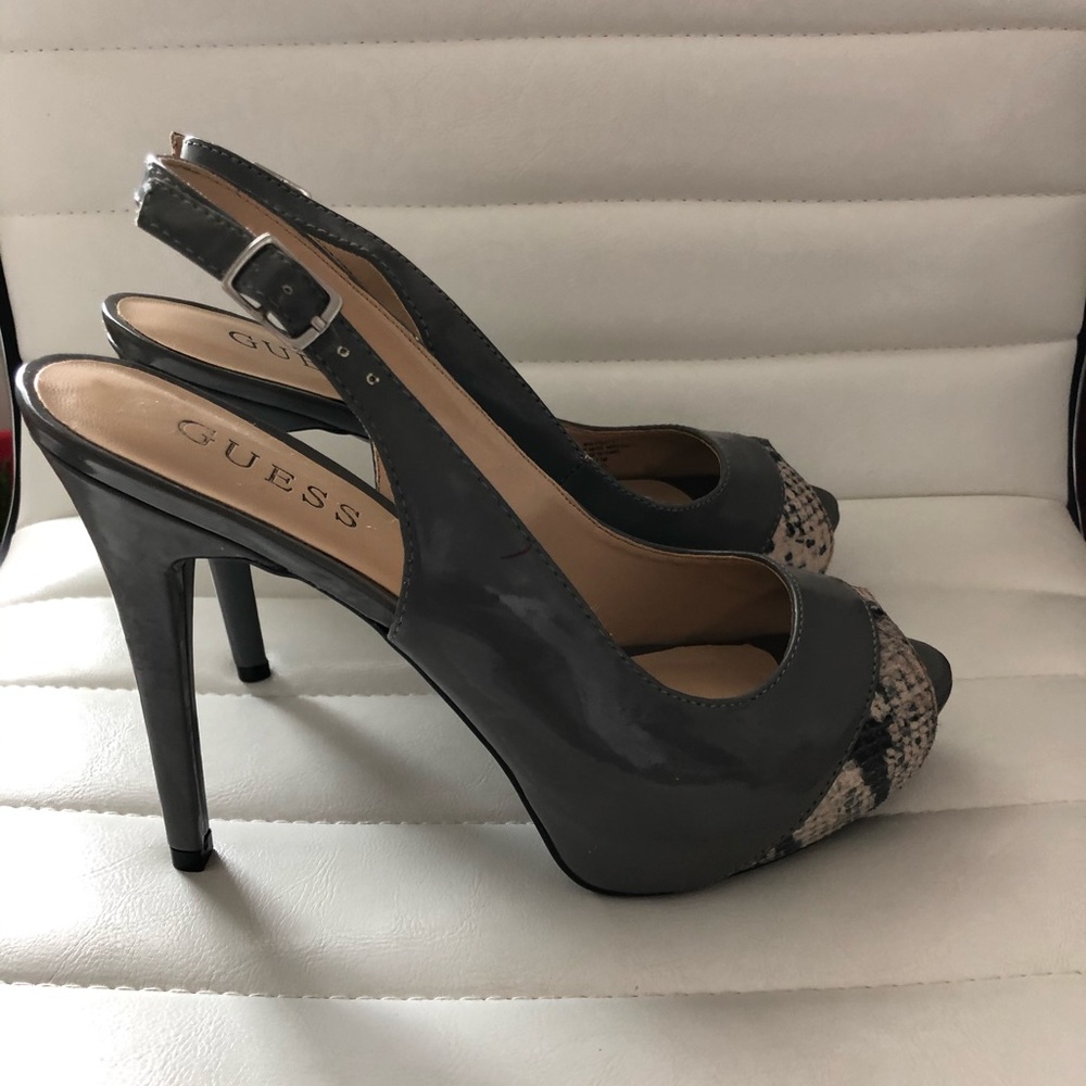GUESS heels snake skin. Offer😊